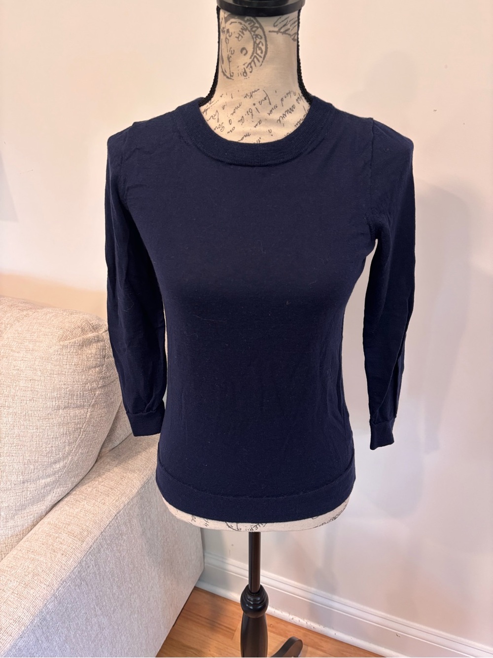 J.Crew navy merino wool crewneck sweater size small